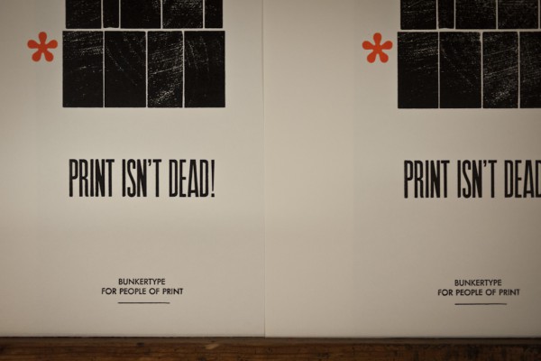 Colaboración de BunkerType en el proyecto "Print isn't dead"